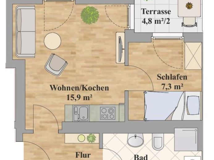 Exklusive Wohnung mit Einbauküche! – Foto 1