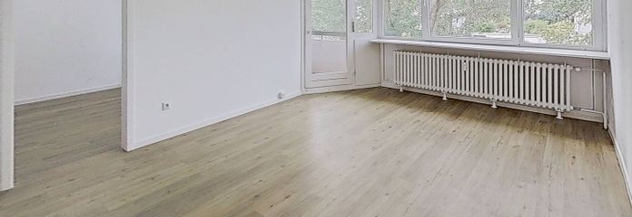 Gut geschnittene 2-Zi.-Whg. mit BALKON und EBK – Ansicht I: Wohn- und Esszimmer