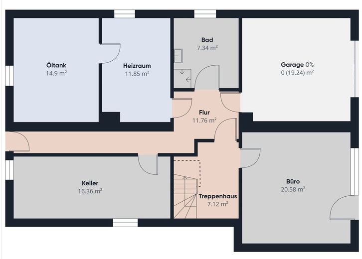 Gepflegtes Einfamilienhaus mit Garage &amp; Garten - sofort bezugsfertig – Grundriss KG