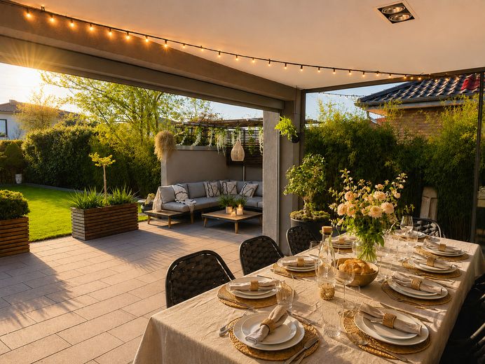 Gartenlounge im Westen