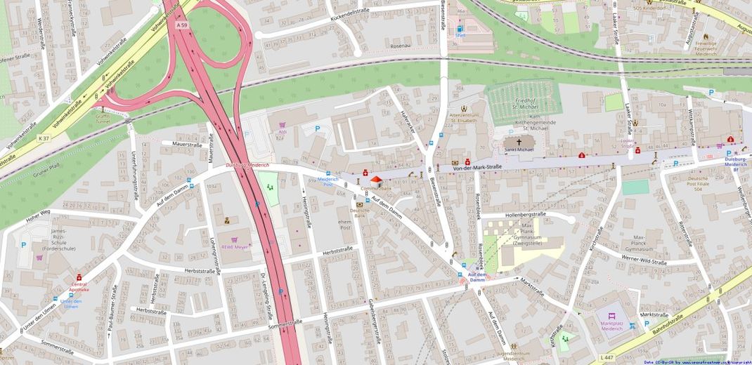 * 3-Zimmer Wohnung * in zentraler Lage von Meiderich* – Lageplan