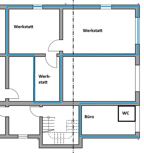 Grundriss Büro, Keller
