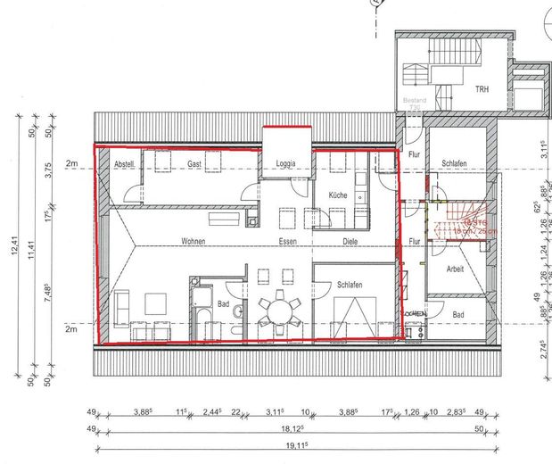 Whg. im rot markierten Bereich