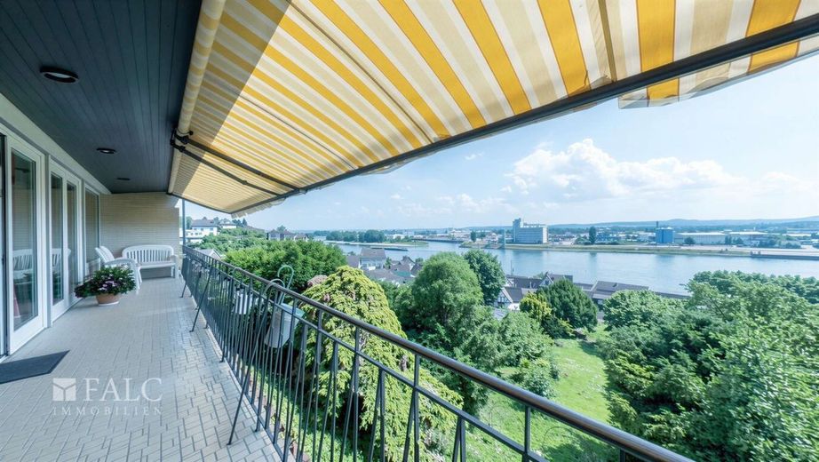 ¡Vista del Rin incluida! – Balkon