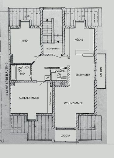Exklusive Dachgeschosswohnung in Alleinlage – 2 Balkone - 2 Bäder – Grundriss