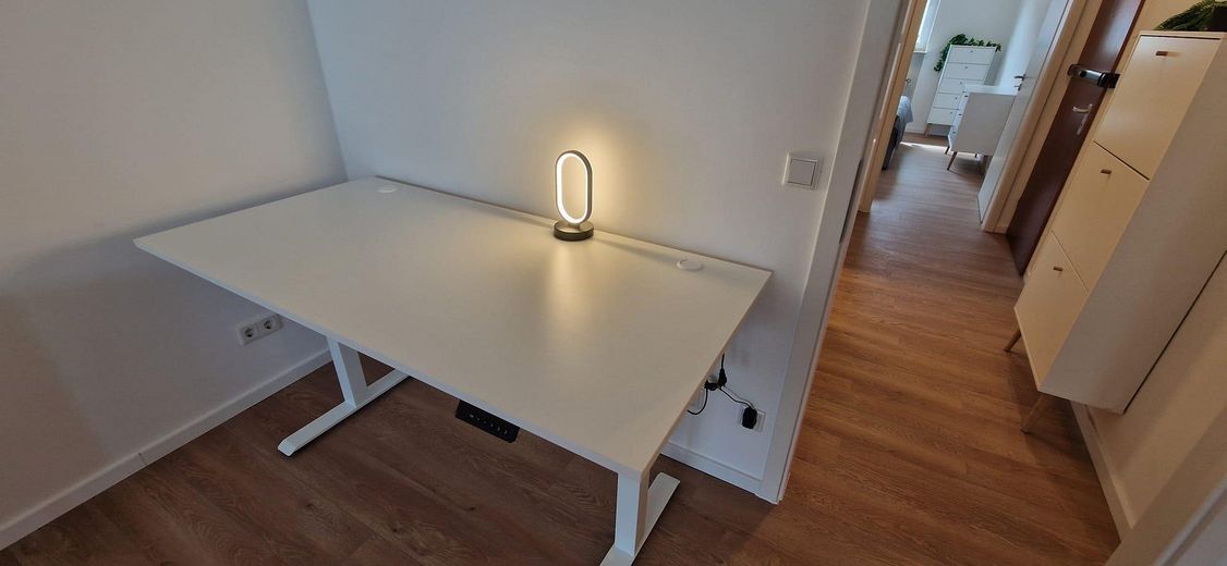 Möblierte 2,5-Zimmer-Wohnung mit Balkon nahe Wöhrder Wiese – Arbeitsplatz höhenverstellbar