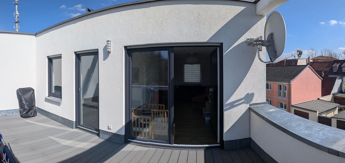 Abitare e stare bene per tutta la famiglia - Casa bifamiliare a Delitzsch – Dachterrasse 