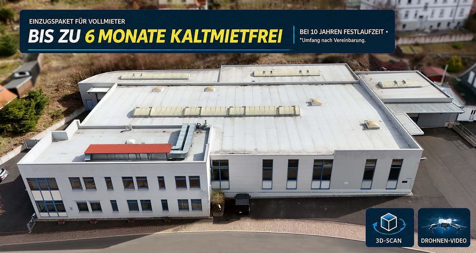 BIS ZU 6 MONATE KALTMIETFREI* | 3,83 €/m² | Industrie-/Logistikstandort mit Büro- und Sozialflächen – फोटो 1