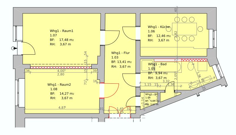 Grundriss EG 2-Raum