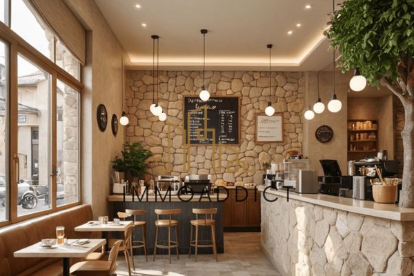 Surfaces attrayantes au rez-de-chaussée pour votre boulangerie ou café dans le nouveau centre médical