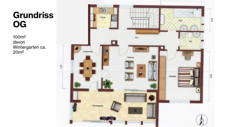 Investissement ou usage personnel,4 unités,anciennement maison individuelle,234 m² seulement 449.000€ – GR Gartengeschoss