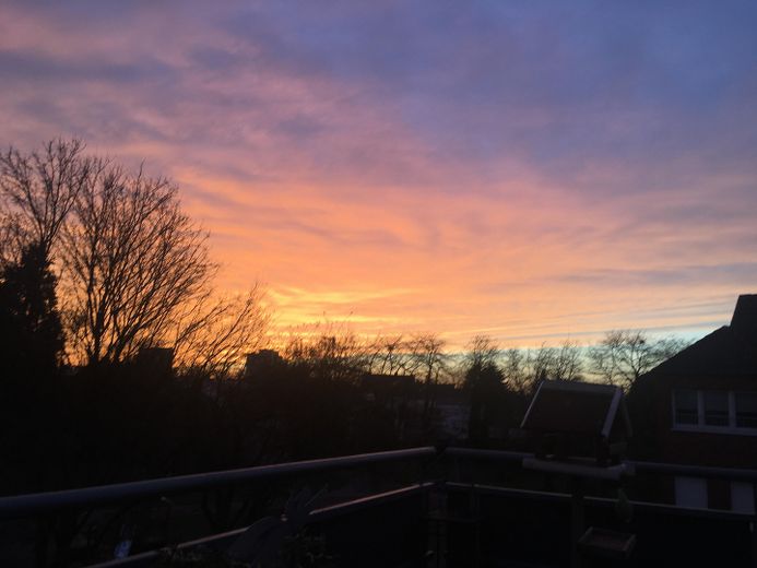 Abendstimmung auf dem Balkon