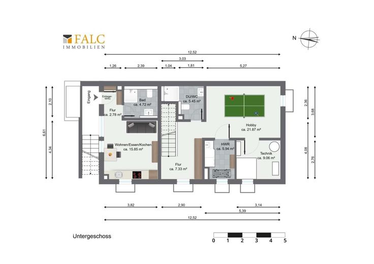 Baufreigabe: Moderne Doppelhaushälfte mit Einliegerwohnung in Heilbronn-Böckingen  - FALC Immobilien – Genehmigtes Untergeschoss