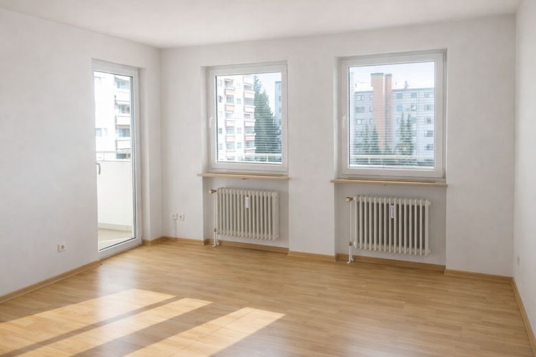 Provisionsfrei - Gepflegte 2-Zimmerwohnung mit Balkon Fürth - Privatverkauf – Wohnzimmer
