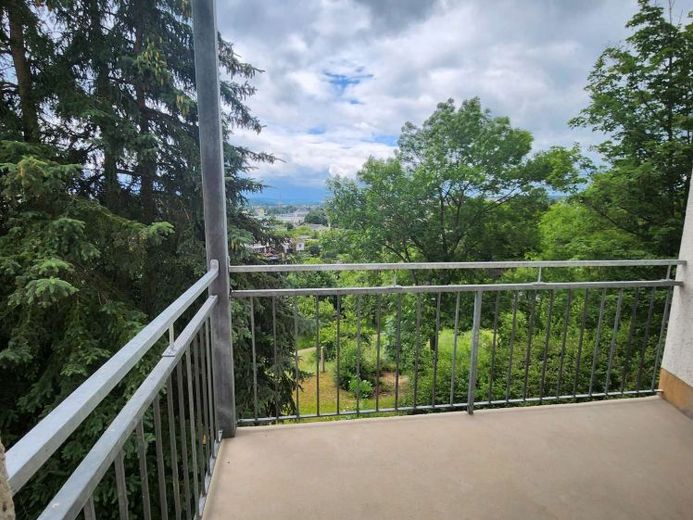 3 Raumwohnung in top Lage, herrlicher Ausblick, ruhiges Haus, frisch renoviert mit Balkon, Einbauk. – Foto 1