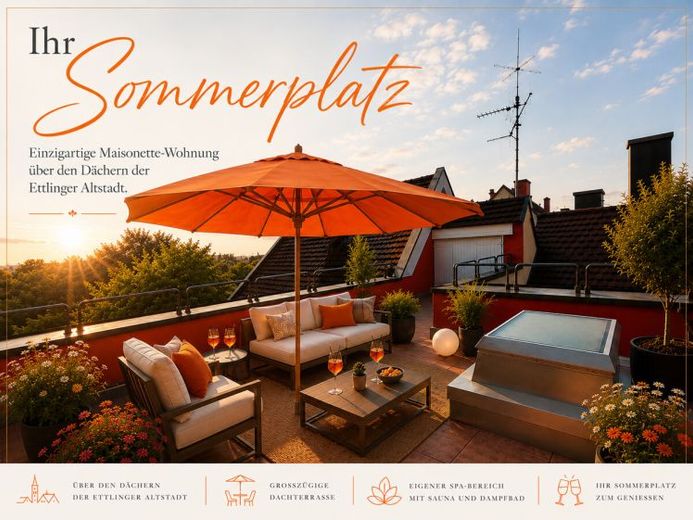 Traumwohnung mit Dachterrasse in der Ettlinger Innenstadt – फोटो 1