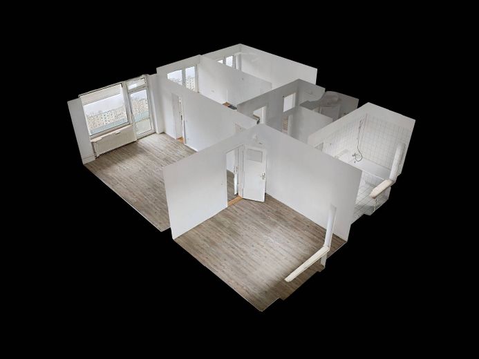 Perfetto per una coppia: appartamento con 3 locali, BALCONE e CUCINA ARREDATA – 3D-Ansicht Grundriss