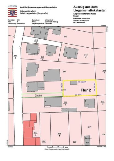 Attraktives Baugrundstück in Weiterstadt – Lageplan