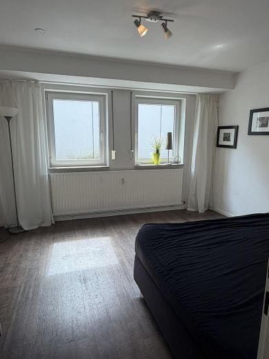 Limited until 31.01.2027 – Beautiful 1-room basement apartment with separate kitchen – Wohn-/Schlafbereich 