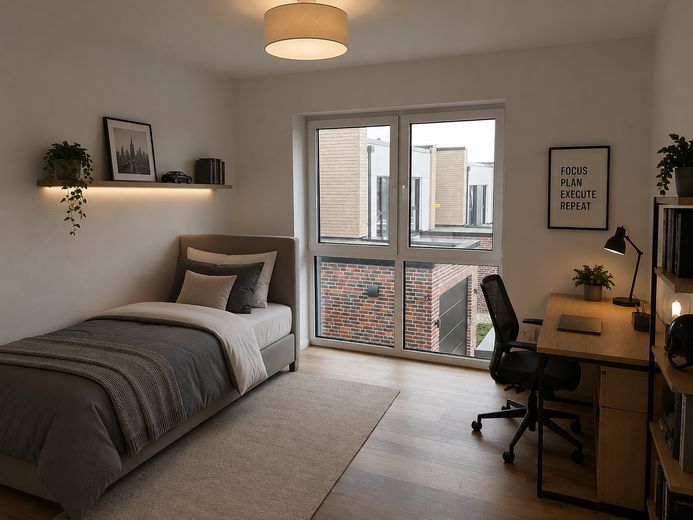 Pierwsze zasiedlenie w Damme (dostępne 4 domy) | 5 pokoi | KfW 40 | garaż i ogród | ok. 165 m² – Visualisierung Schlafzimmer 3