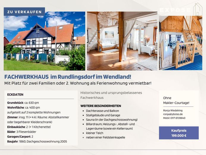 Fachwerkhaus im Wendland – Eckdaten