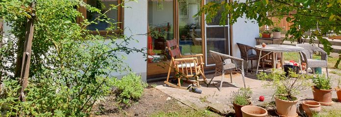 Blick auf die Terrasse