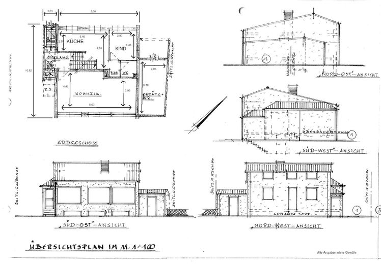 Bauplan Erdgeschoß