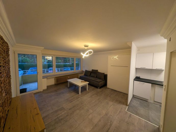 Şık bir şekilde modernize edilmiş: Herdecke'de zemin katta 1 odalı daire – Wohnzimmer