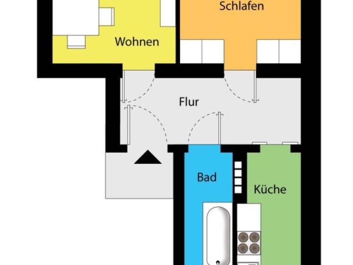 Ihr neues Zuhause wartet auf Sie! Tageslichtbad! Separate Küche! – Foto 1