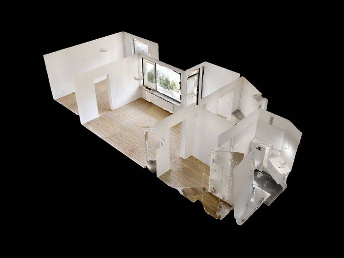 Appartement lumineux de 2 pièces avec BALCON et CUISINE ÉQUIPÉE – 3D-Ansicht Grundriss