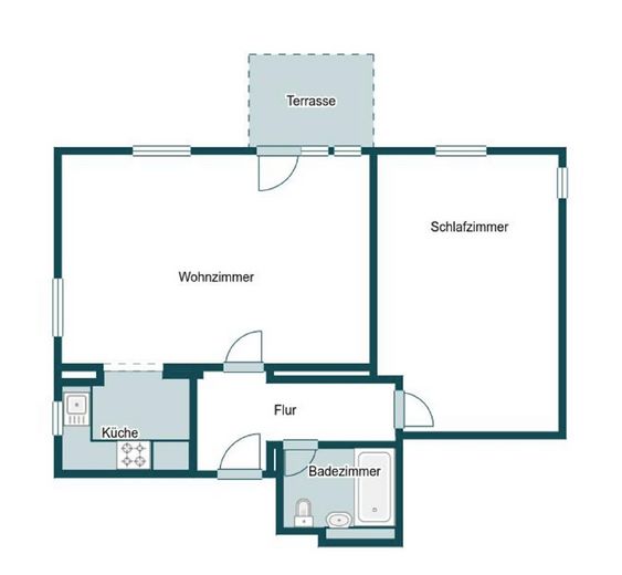Helle 2-Zimmer-Wohnung in Kornwestheim | Terrasse, Garten, TG, renoviert & E-Rollläden – फोटो 15