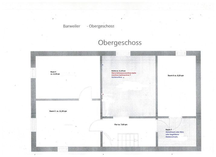 Obergeschoss Grundriss
