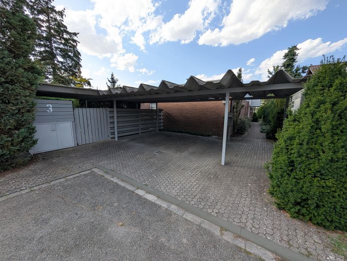 Bungalow de arquitecto con piscina cubierta en Limburgerhof – Doppelcarport