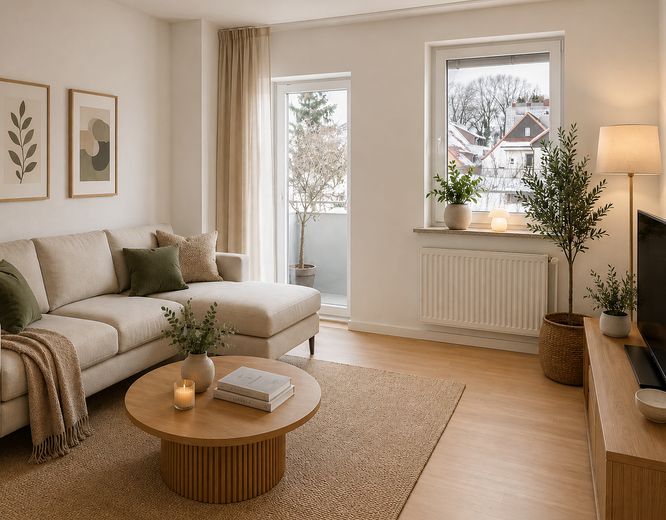 Frisch renoviertes Reihenhaus | 146 m² | 8 Zimmer | Garten & Balkon | provisionsfrei – Wohnzimmer OG
