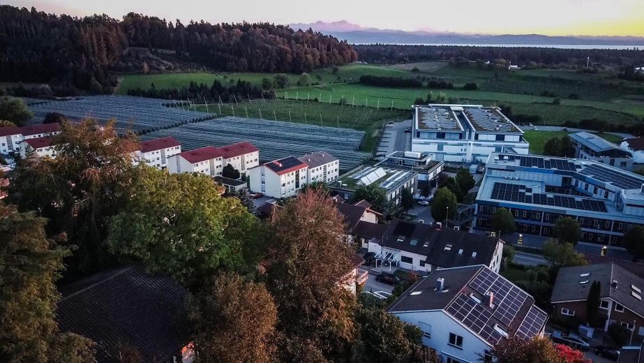 Terreno edificabile in posizione tranquilla alla periferia di Tettnang – Aussicht vom Grundstück 1