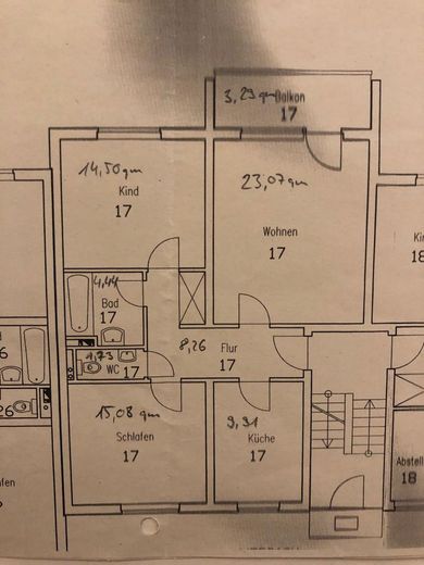 3 Zi Whg mit EBK in ruhiger Lage von Röthenbach – Grundriss