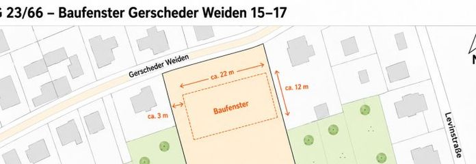 Großes Grundstück mit Baufenster für Wohnbebauung