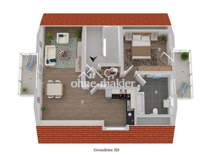 Attraente appartamento mansardato con 2 locali in posizione ambita – Foto 1