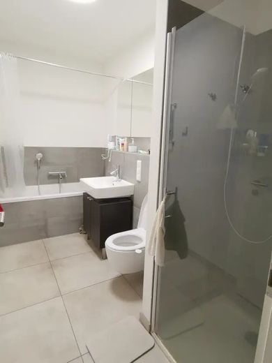 recent gerenoveerd volledig gemeubileerd 3-kamerappartement met balkon en inbouwkeuken in Neu Isenburg Ost – Bad/WC