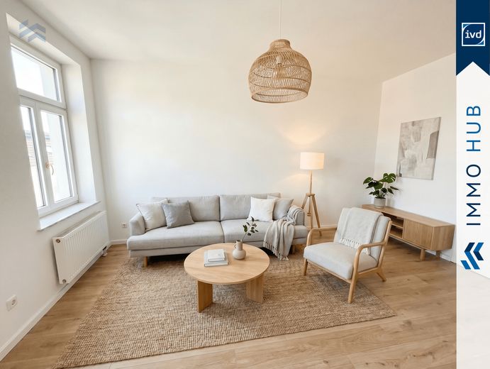 ++ 5% Mietrendite – top renovierte Kapitalanlage in gepflegtem Altbau! ++ – 5525778-phXeKzkHxBCgyDYRgZNrzsji-Wohnzimmer mit Terrasse.png