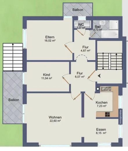 Grundriss (Hauptwohnung)