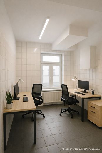 Repräsentative, flexibel nutzbare Gewerbefläche im Komponistenviertel – KI-Einrichtungsbeispiel