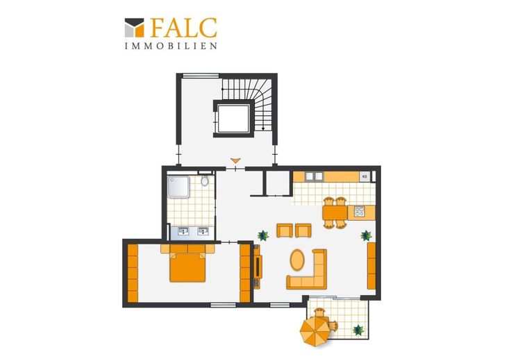 Erstbezug im Neubau: Stilvolle 2-Zimmer-Wohnung mit sonnigem Balkon – Grundriss