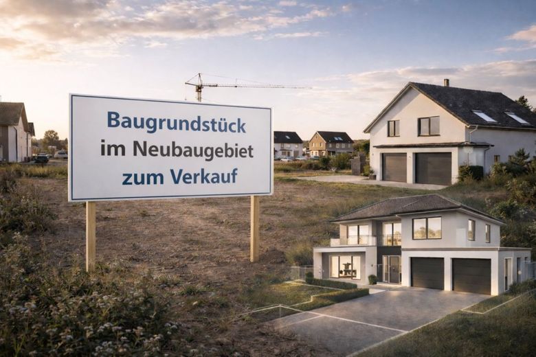 Baugrundstück mit ca. 969 m² - flexibel bebaubar mit zwei Einfamilienhäusern oder Mehrfamilienhaus! – Visualisierung - Beispielbebauung