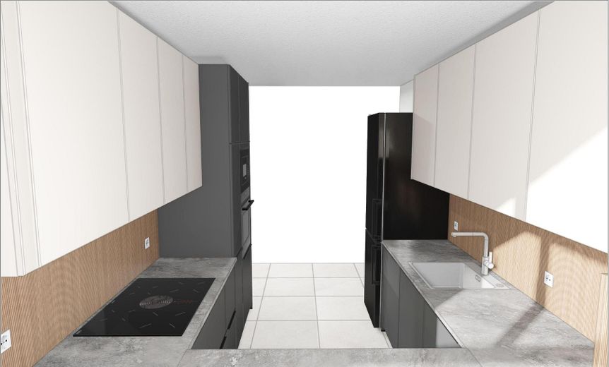 Erstbezug: A+ Neubau-Reihenhaus mit 6 Zimmern, Premiumküche, PV-Speicher & Garten – Küche Perspektive 3