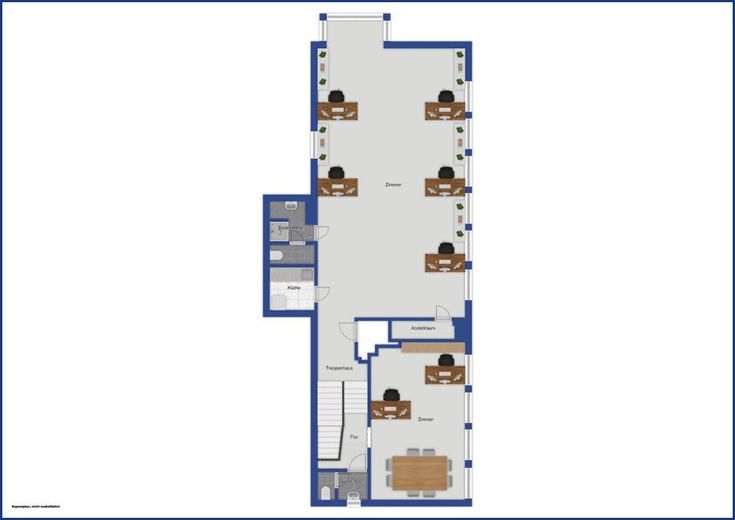 160 m² Gewerbefläche in guter Lage (B3) - direkt vom Eigentümer – Grundriss Obergeschoss