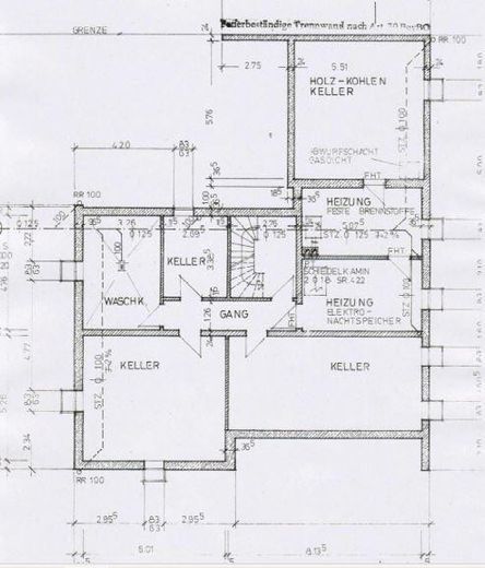 Grundriss Keller