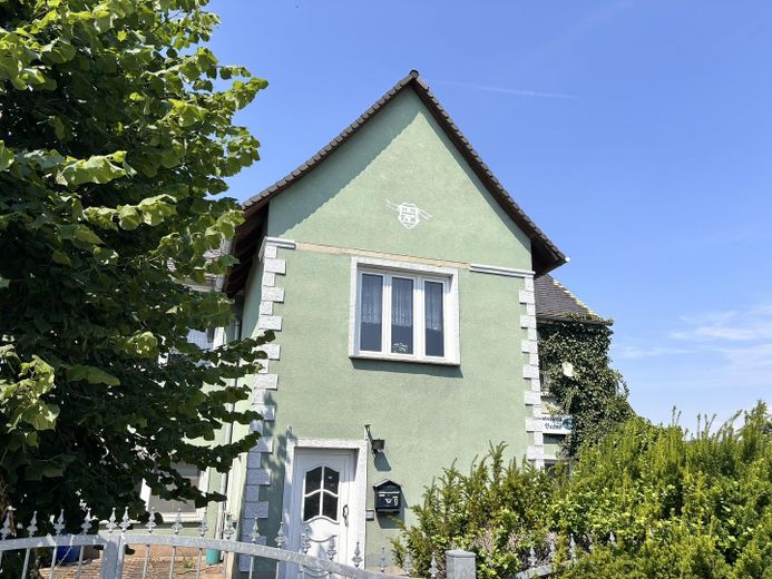 Ehemalige Gastwirtschaft und Pension "Zum grünen Baum" in Zschepplin zu verkaufen – Eingang Pension