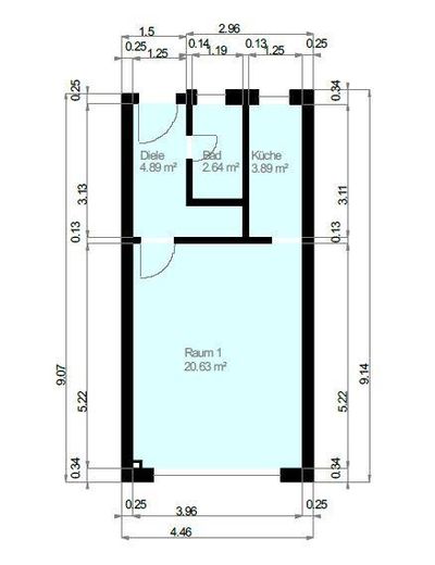 🏡 modernized 1-room apartment – compact, charming & from Sep. – Grundriss