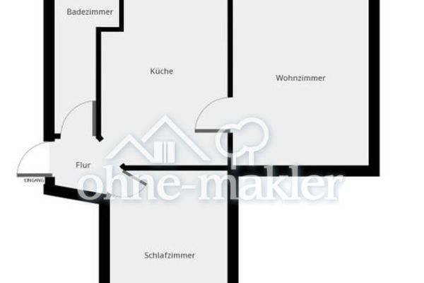 Directement à l’UKE : appartement ancien de 2 pièces avec cuisine-séjour – colocation à 2, investissement, résidence personnelle à Eppendorf